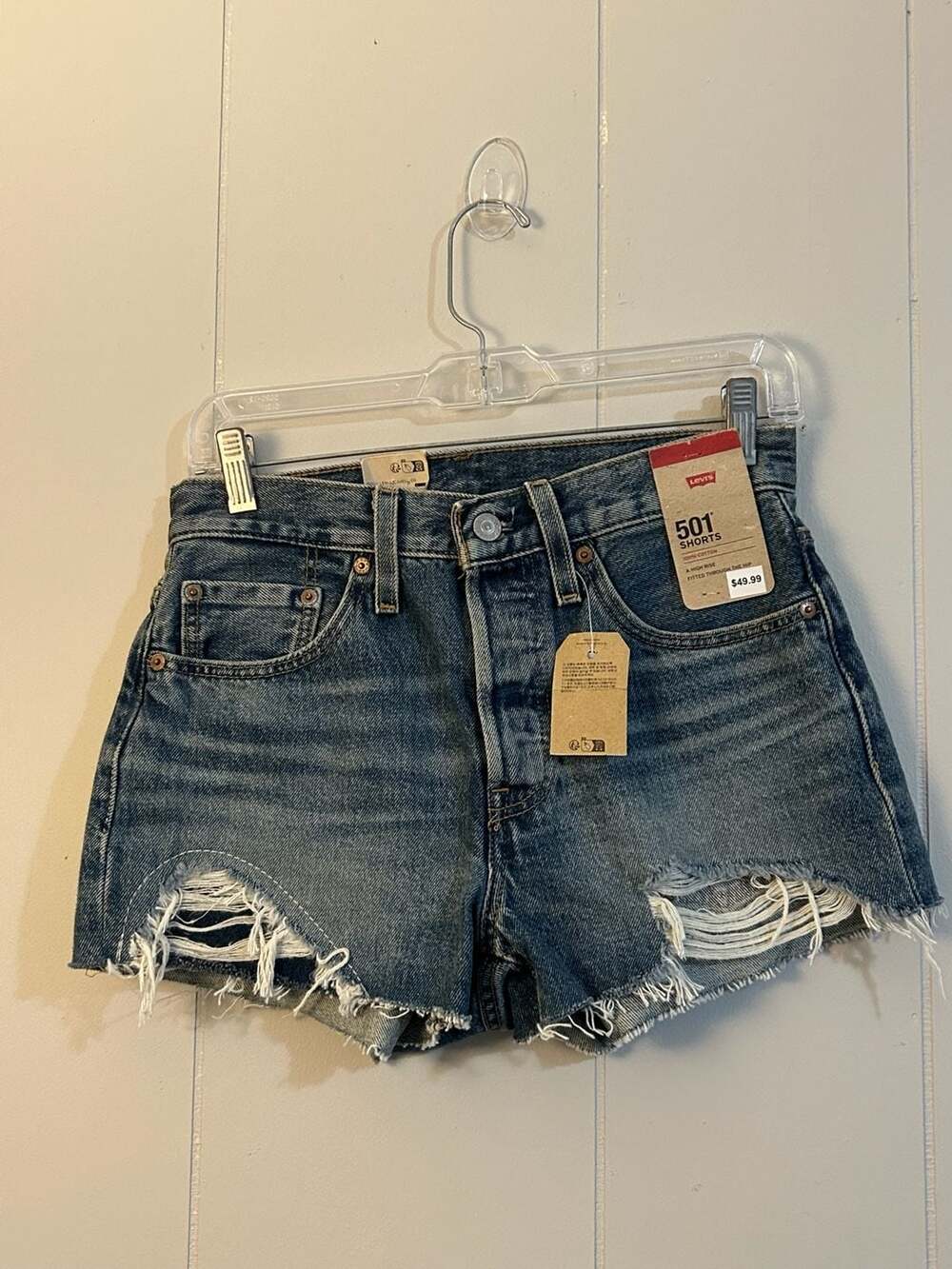 Levi's 501 Original Fit High-Rise Women's Denim Shorts - Size 26